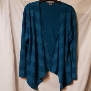 TanJay Teal Striped Cardigan